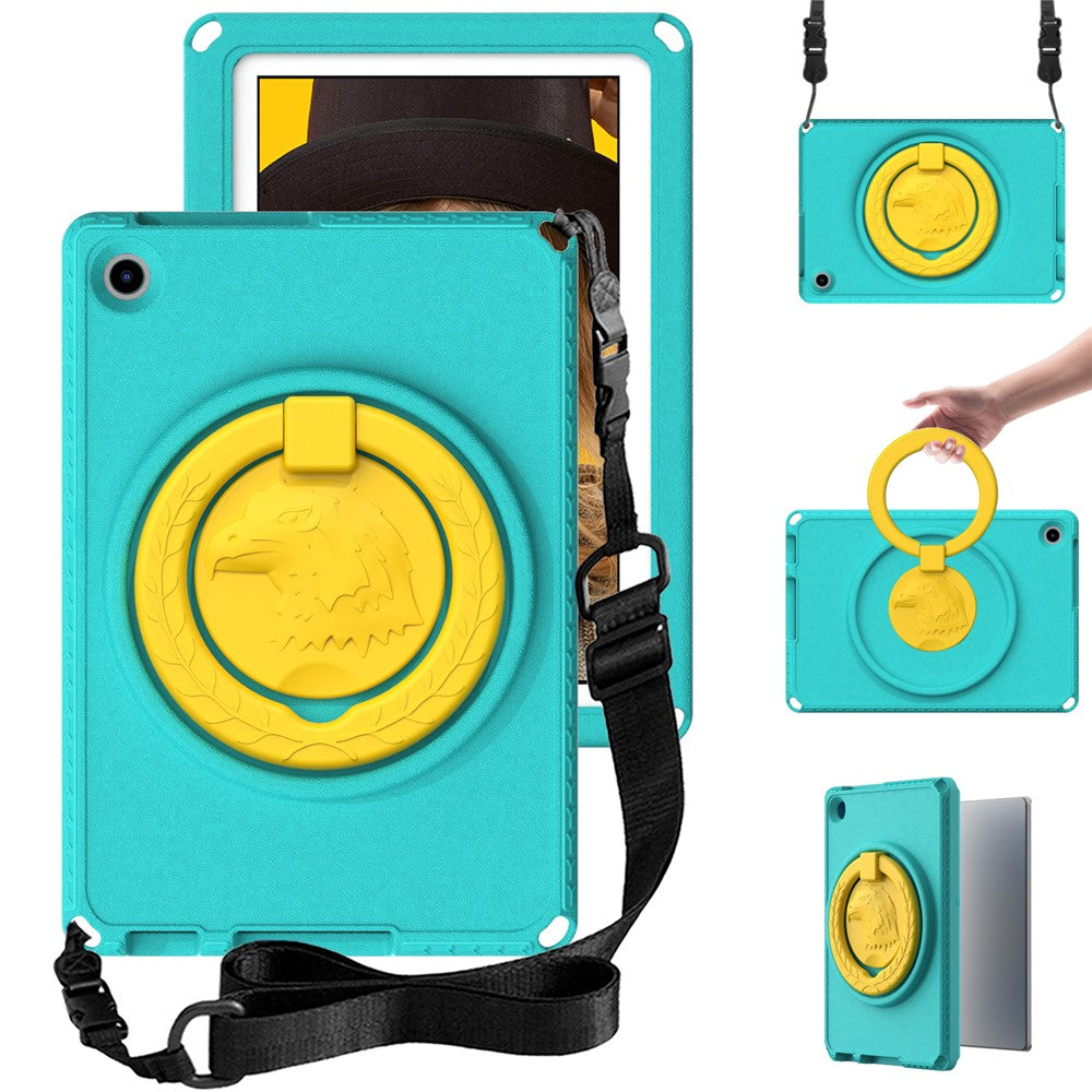 For Lenovo Tab M10 (Gen 3) Hand Grip Kickstand Tablet Case Anti-drop EVA+PC Tablet Cover