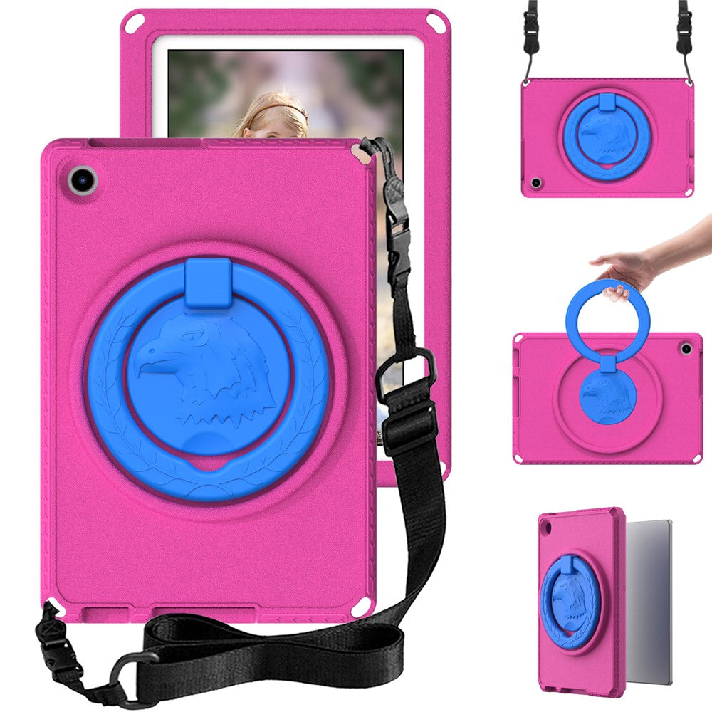 For Lenovo Tab M10 (Gen 3) Hand Grip Kickstand Tablet Case Anti-drop EVA+PC Tablet Cover