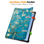For Huawei MatePad 11 (2023) Trifold Stand Tablet Case PU Leather Pattern Cover with Auto Wake / Sleep