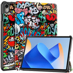 For Huawei MatePad 11 (2023) Trifold Stand Tablet Case PU Leather Pattern Cover with Auto Wake / Sleep