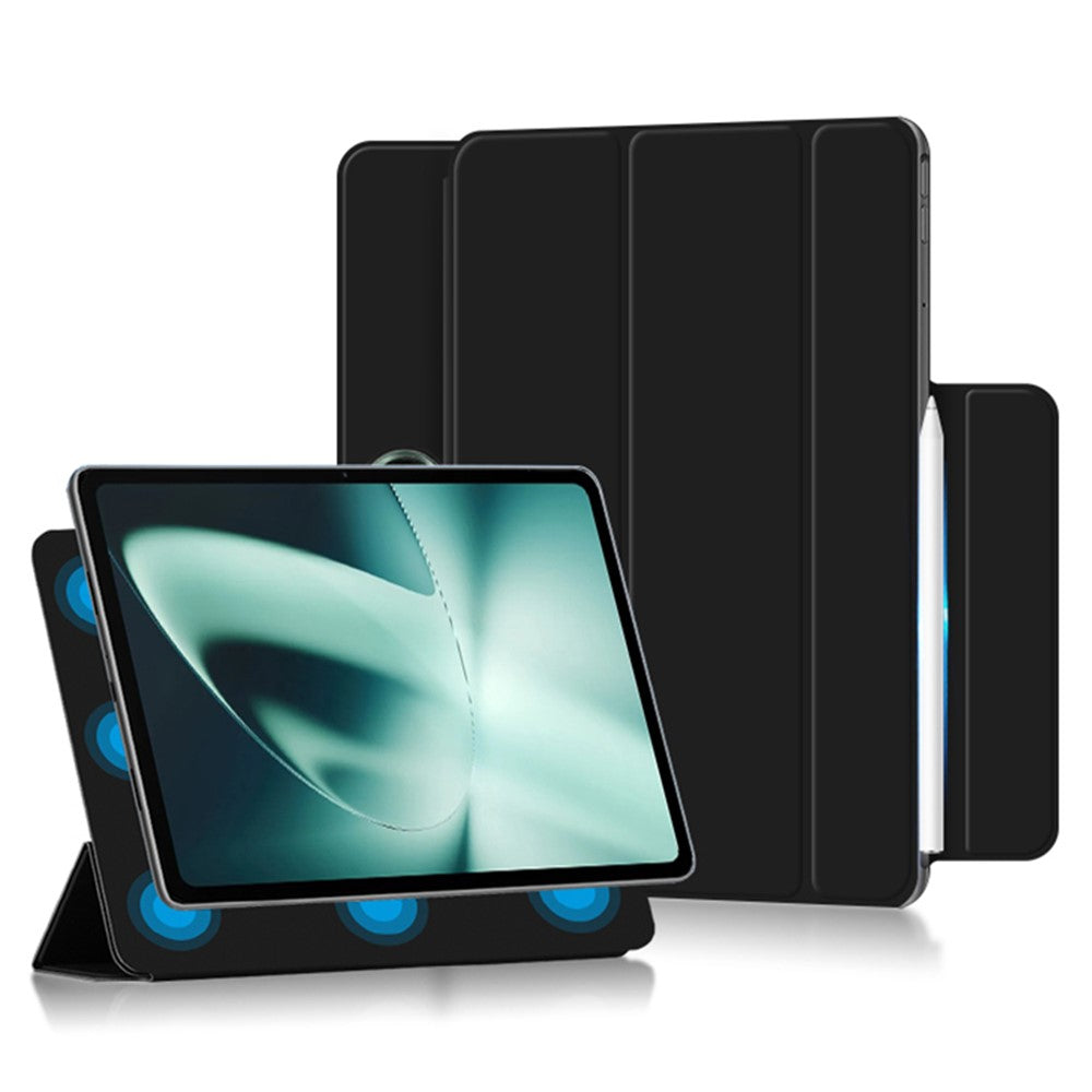 For OnePlus Pad PU Leather Tablet Case Magnetic Tri-fold Protective Cover with Stand