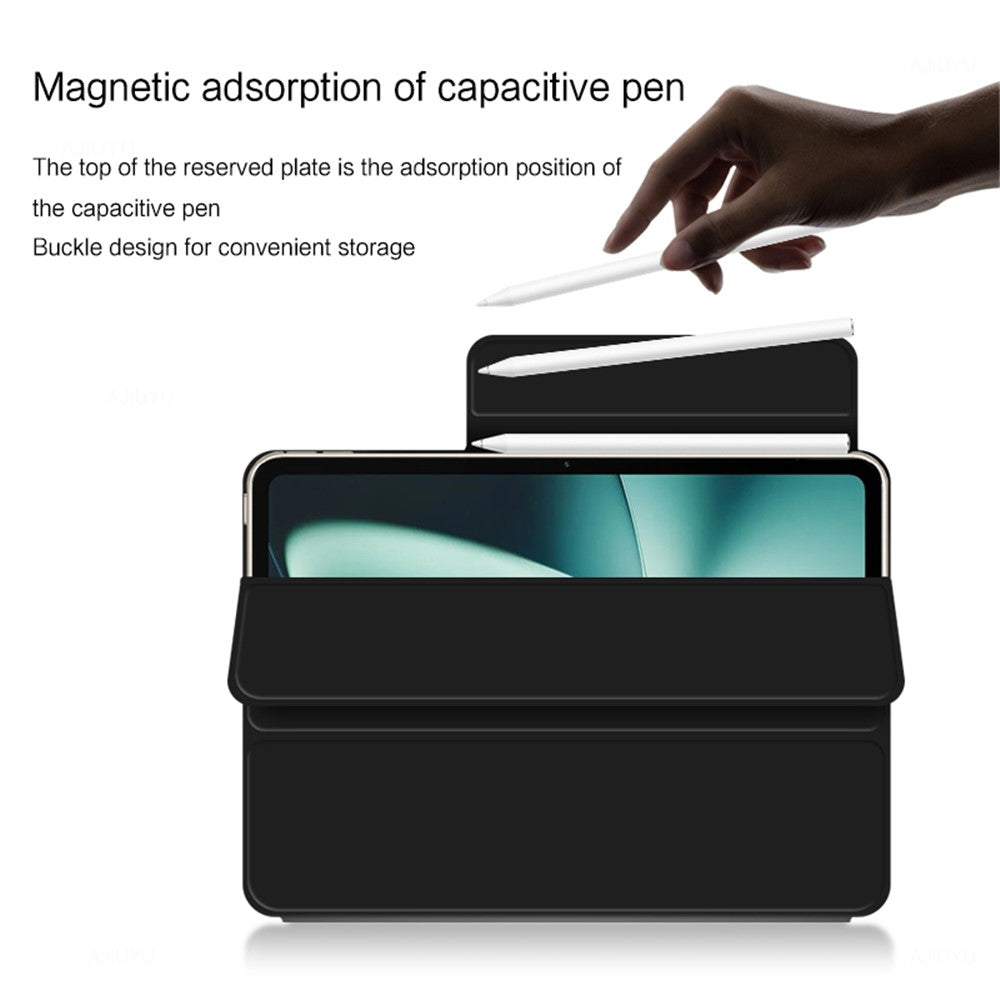 For OnePlus Pad PU Leather Tablet Case Magnetic Tri-fold Protective Cover with Stand