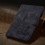For Huawei MatePad SE 10.4-inch Protective Case Iron Tower Imprinted PU Leather Flip Stand Cover with Card Holder