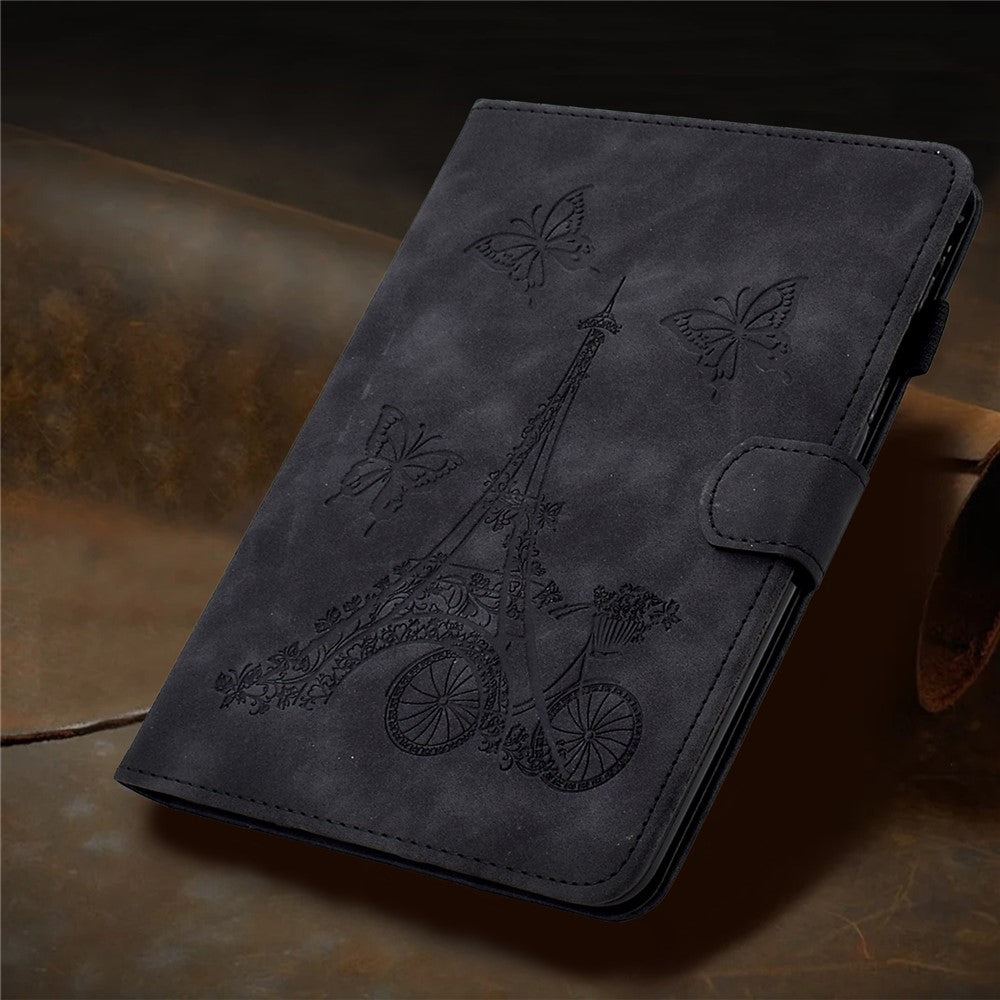 For Huawei MatePad SE 10.4-inch Protective Case Iron Tower Imprinted PU Leather Flip Stand Cover with Card Holder
