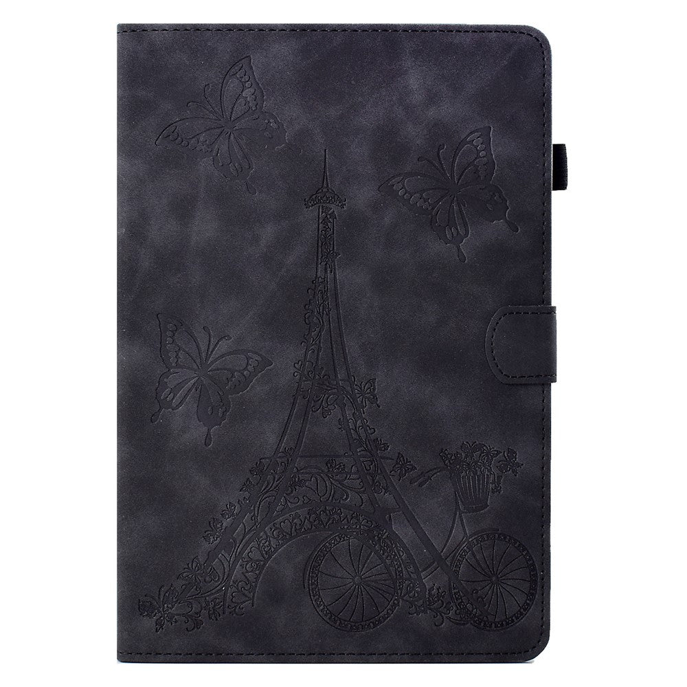 For Huawei MatePad SE 10.4-inch Protective Case Iron Tower Imprinted PU Leather Flip Stand Cover with Card Holder