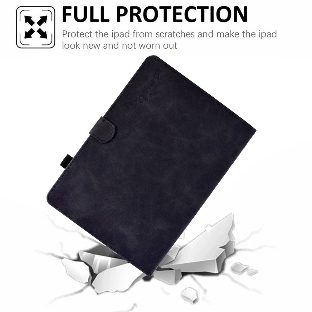 For Huawei MatePad SE 10.4-inch Love Heart Imprinted PU Leather Flip Cover Card Holder Protective Case