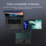 For OnePlus Pad Leather Case + Bluetooth-compatible Keyboard with Backlight Trackpad
