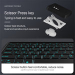 For OnePlus Pad Leather Case + Bluetooth-compatible Keyboard with Backlight Trackpad