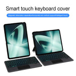 For OnePlus Pad Leather Case + Bluetooth-compatible Keyboard with Backlight Trackpad