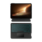 For Oppo Pad 2 Leather Case + Bluetooth-compatible Keyboard with Backlight Trackpad