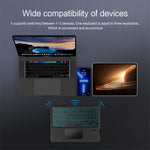 For Oppo Pad 2 Leather Case + Bluetooth-compatible Keyboard with Backlight Trackpad