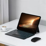 For Oppo Pad 2 Leather Case + Bluetooth-compatible Keyboard with Backlight Trackpad