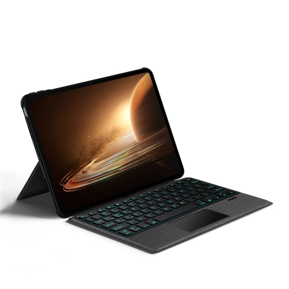 For Oppo Pad 2 Leather Case + Bluetooth-compatible Keyboard with Backlight Trackpad
