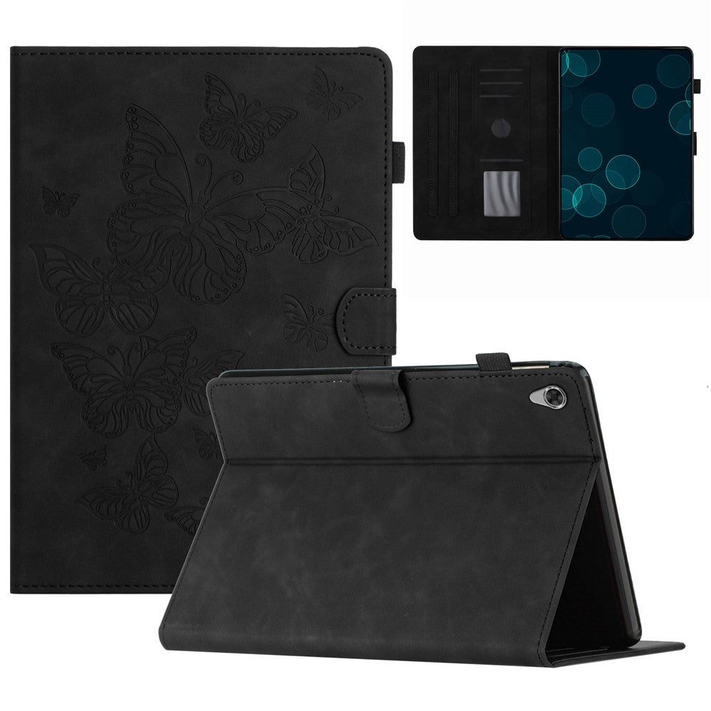 For Lenovo Tab M10 HD Gen 2 X306X Card Holder Tablet Case Imprinted Leather Stand Tablet Cover