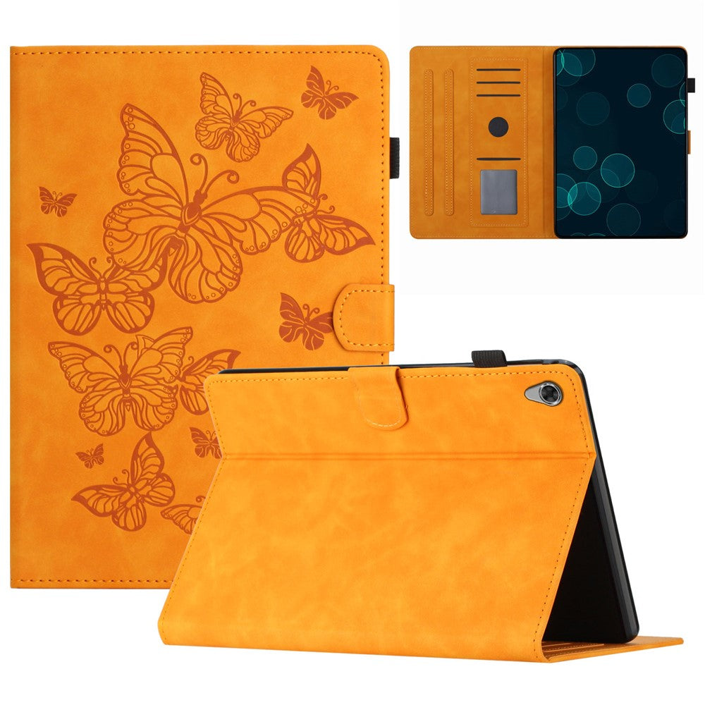 For Lenovo Tab M10 HD Gen 2 X306X Card Holder Tablet Case Imprinted Leather Stand Tablet Cover