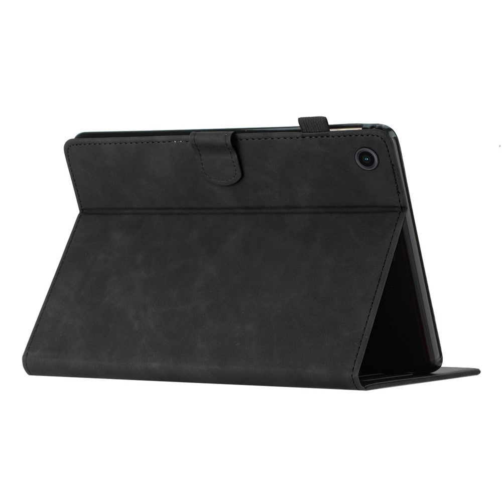 For Lenovo Tab M10 Plus X606F PU Leather Tablet Case Card Slot Stand Imprinted Butterfly Cover