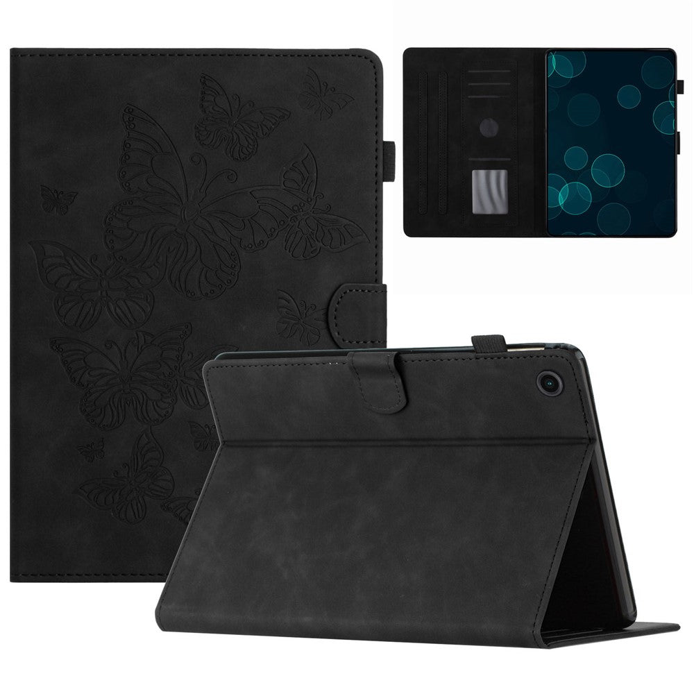 For Lenovo Tab M10 (Gen 3) PU Leather Tablet Case Card Slot Imprinted Stand Tablet Cover