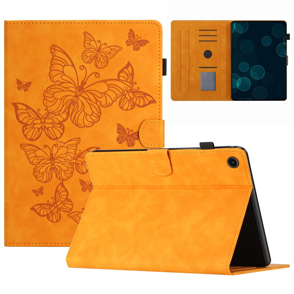 For Lenovo Tab M10 (Gen 3) PU Leather Tablet Case Card Slot Imprinted Stand Tablet Cover