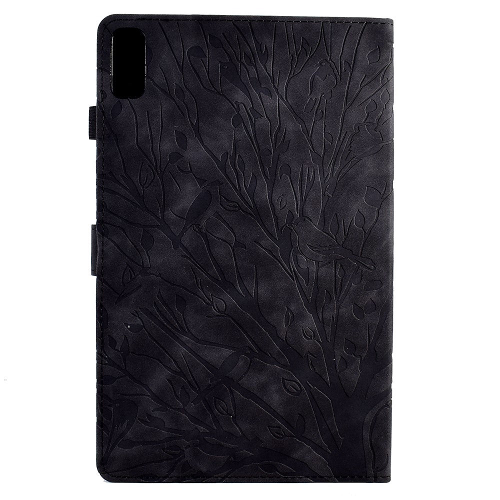 Tree Imprinted Leather Cover for Lenovo Tab M9 TB-310FU Anti-Drop Protective Case with Card Slot