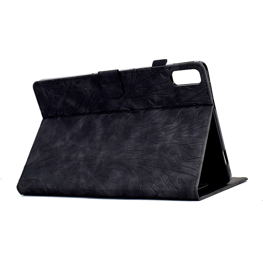 Tree Imprinted Leather Cover for Lenovo Tab M9 TB-310FU Anti-Drop Protective Case with Card Slot