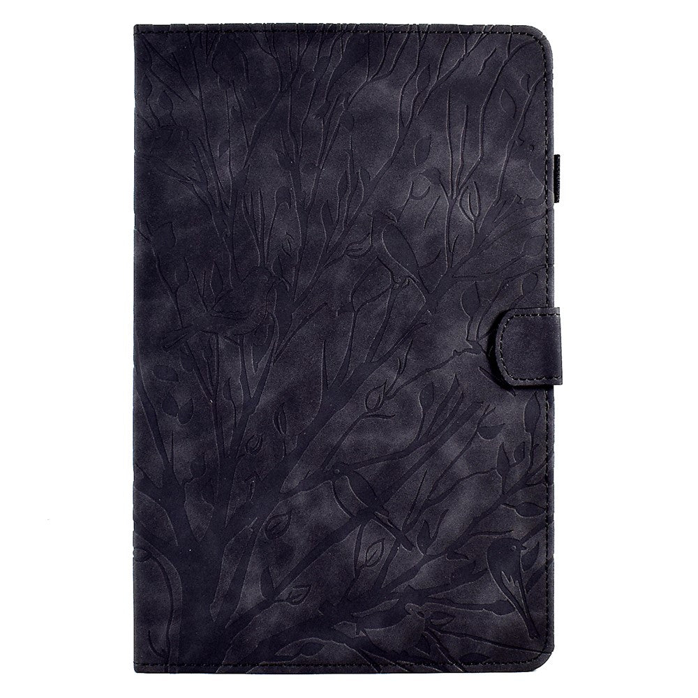 Tree Imprinted Leather Cover for Lenovo Tab M9 TB-310FU Anti-Drop Protective Case with Card Slot