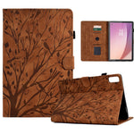 Tree Imprinted Leather Cover for Lenovo Tab M9 TB-310FU Anti-Drop Protective Case with Card Slot