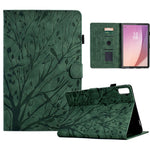 Tree Imprinted Leather Cover for Lenovo Tab M9 TB-310FU Anti-Drop Protective Case with Card Slot