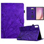 Tree Imprinted Leather Cover for Lenovo Tab M9 TB-310FU Anti-Drop Protective Case with Card Slot