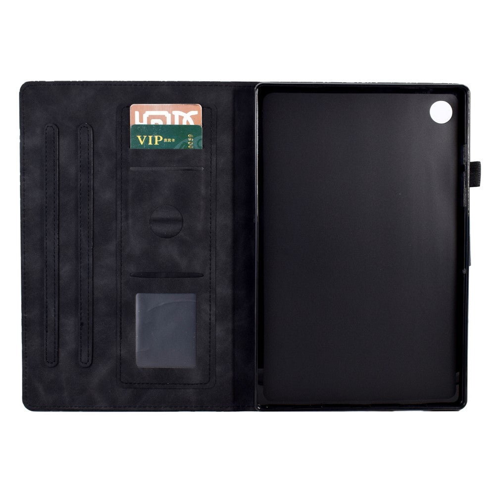 Shockproof Leather Cover for Lenovo Tab M10 Plus TB-X606F Tree Imprinted Tablet Case with Card Slot