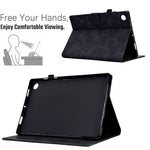 Shockproof Leather Cover for Lenovo Tab M10 Plus TB-X606F Tree Imprinted Tablet Case with Card Slot