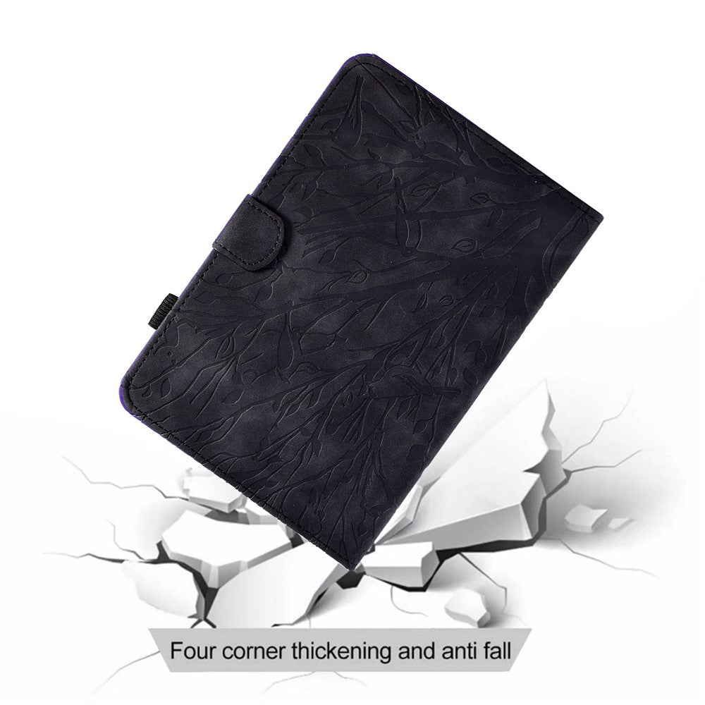 Shockproof Leather Cover for Lenovo Tab M10 Plus TB-X606F Tree Imprinted Tablet Case with Card Slot