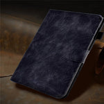 Shockproof Leather Cover for Lenovo Tab M10 Plus TB-X606F Tree Imprinted Tablet Case with Card Slot