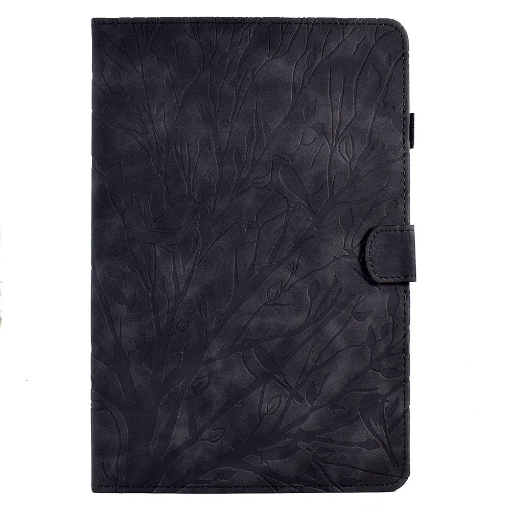 Shockproof Leather Cover for Lenovo Tab M10 Plus TB-X606F Tree Imprinted Tablet Case with Card Slot