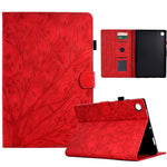 For Lenovo Tab M10 (Gen 3) Imprinted Tree Tablet Case PU Leather Card Holder Stand Cover