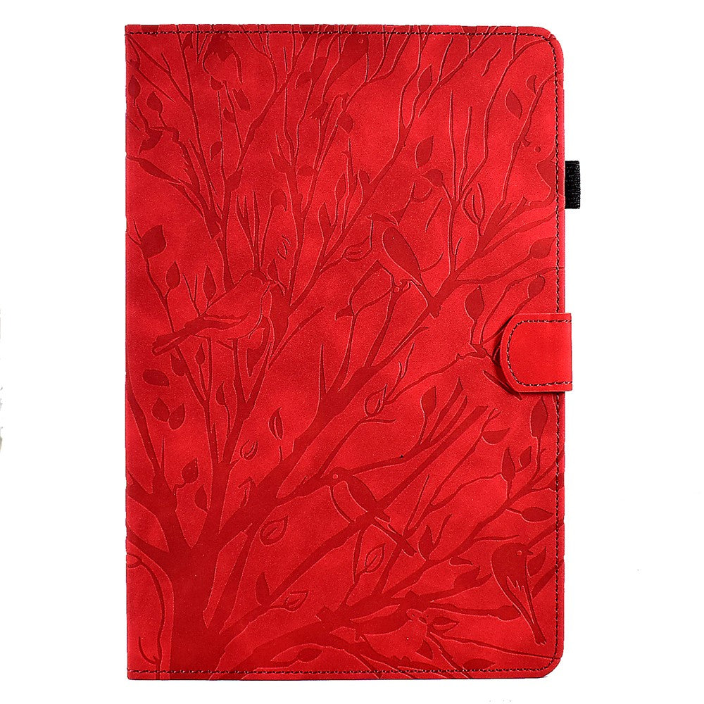 For Lenovo Tab M10 (Gen 3) Imprinted Tree Tablet Case PU Leather Card Holder Stand Cover