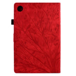 For Lenovo Tab M10 (Gen 3) Imprinted Tree Tablet Case PU Leather Card Holder Stand Cover
