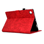 For Lenovo Tab M10 (Gen 3) Imprinted Tree Tablet Case PU Leather Card Holder Stand Cover