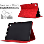 For Lenovo Tab M10 (Gen 3) Imprinted Tree Tablet Case PU Leather Card Holder Stand Cover