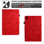 For Lenovo Tab M10 (Gen 3) Imprinted Tree Tablet Case PU Leather Card Holder Stand Cover