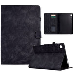 For Lenovo Tab M10 (Gen 3) Imprinted Tree Tablet Case PU Leather Card Holder Stand Cover