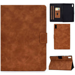 For Lenovo Tab M9 TB-310FU PU Leather Tablet Case A7 Cowhide Texture Protective Cover with Card Holder