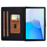 For Huawei MatePad SE 10.4-inch A7 Cowhide Texture Tablet Case PU Leather Stand Card Slot Cover