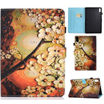 For Lenovo Tab M9 TB-310FU A1 Pattern Printing Folio Cover PU Leather Stand Card Slot Tablet Case