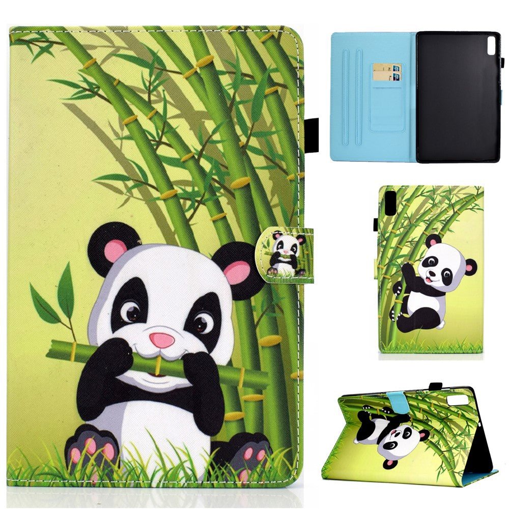 For Lenovo Tab M9 TB-310FU A1 Pattern Printing Folio Cover PU Leather Stand Card Slot Tablet Case