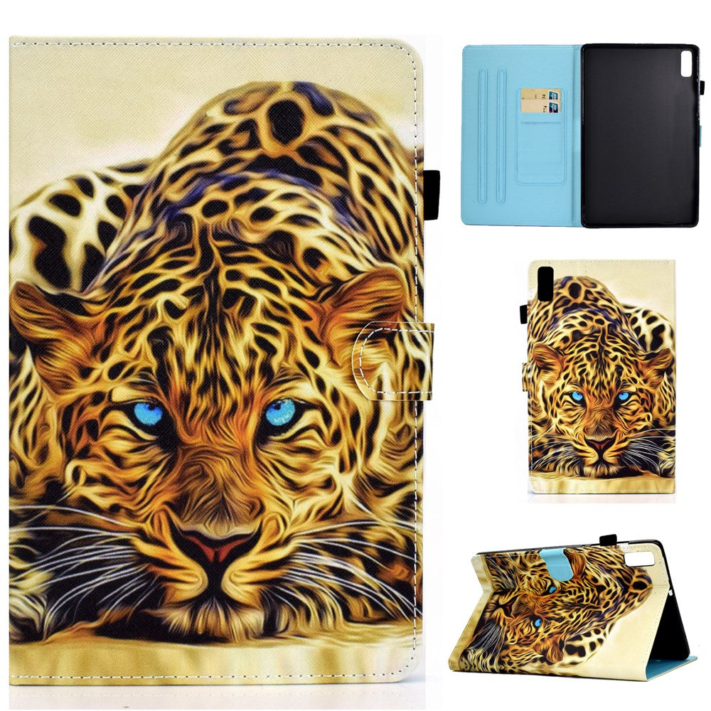 For Lenovo Tab M9 TB-310FU A1 Pattern Printing Folio Cover PU Leather Stand Card Slot Tablet Case