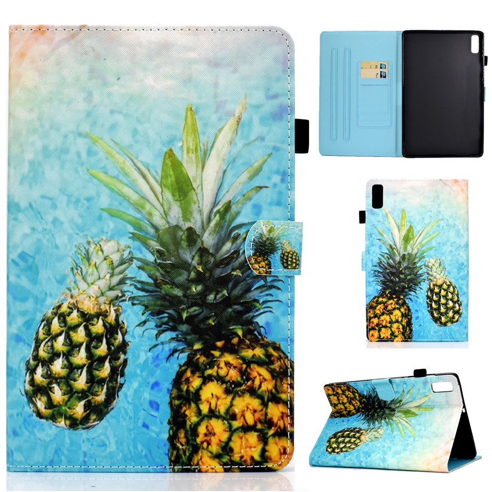 For Lenovo Tab M9 TB-310FU A1 Pattern Printing Folio Cover PU Leather Stand Card Slot Tablet Case