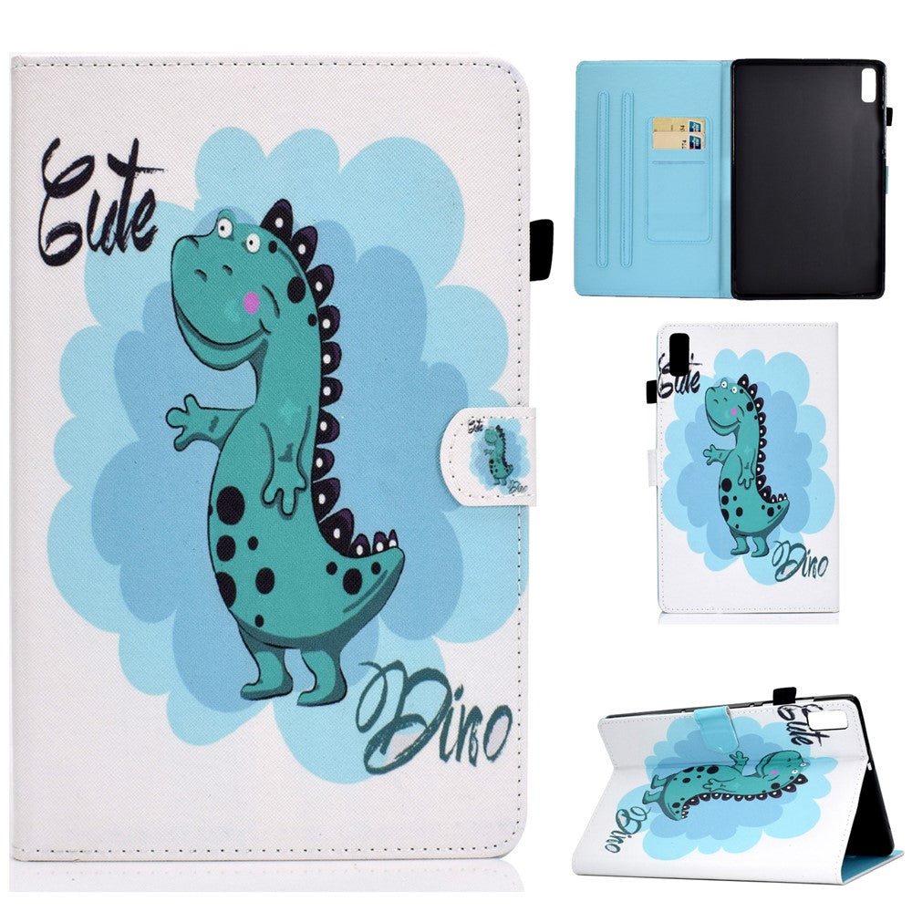 For Lenovo Tab M9 TB-310FU A1 Pattern Printing Folio Cover PU Leather Stand Card Slot Tablet Case