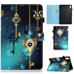 For Lenovo Tab M9 TB-310FU A1 Pattern Printing Folio Cover PU Leather Stand Card Slot Tablet Case
