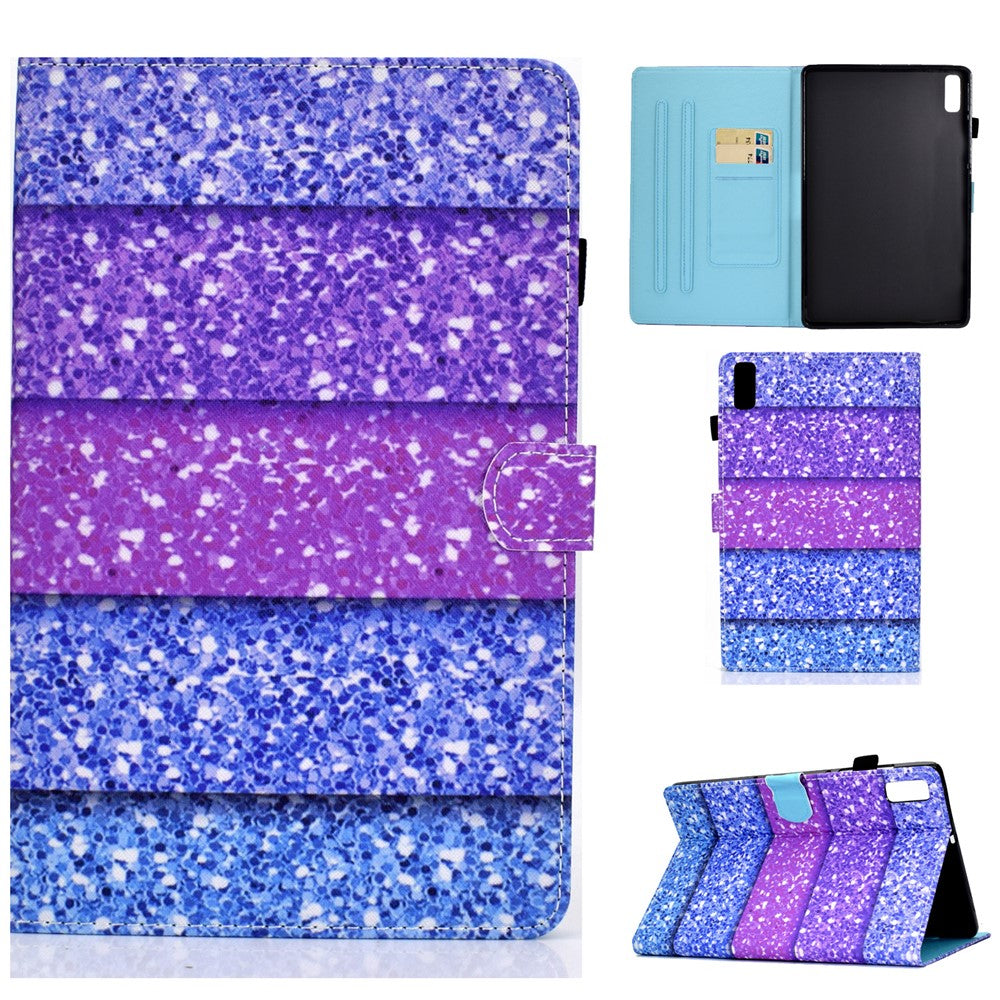 For Lenovo Tab M9 TB-310FU A1 Pattern Printing Folio Cover PU Leather Stand Card Slot Tablet Case