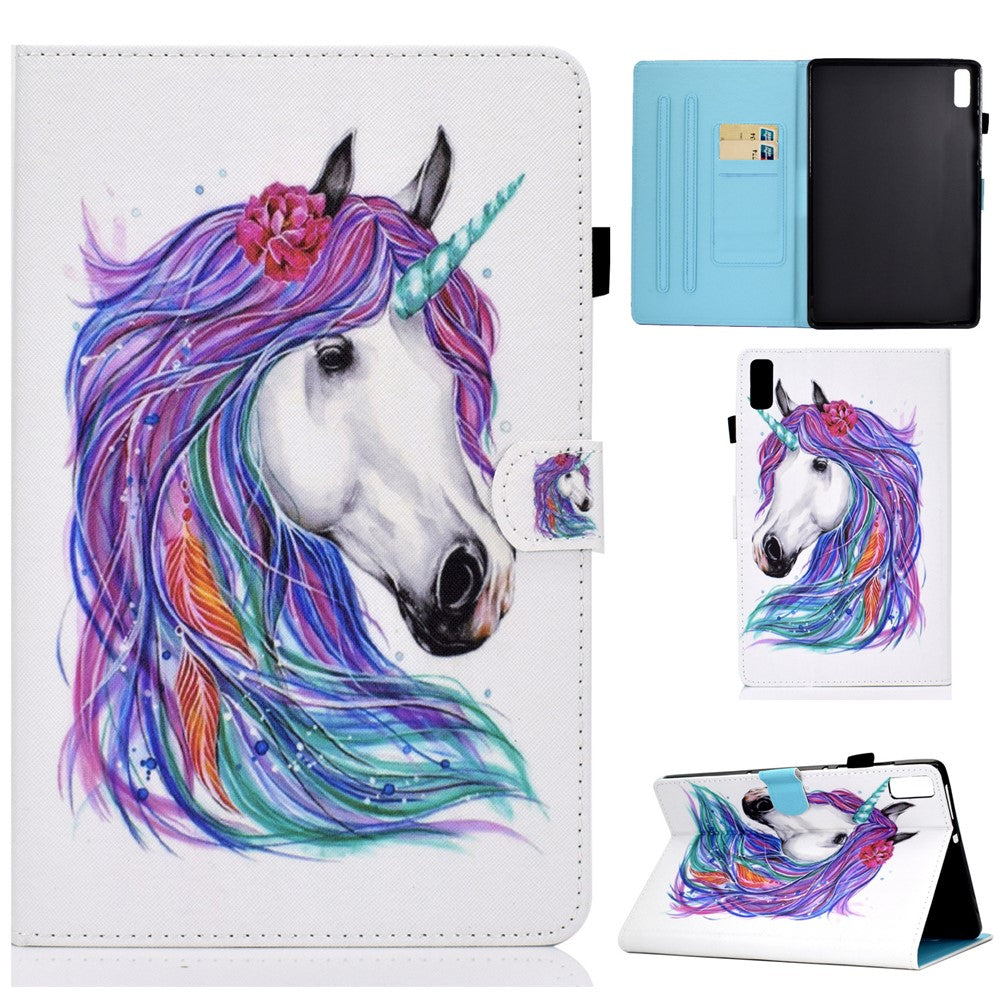 For Lenovo Tab M9 TB-310FU PU Leather Tablet Case A2 Pattern Printing Stand Card Slot Cover